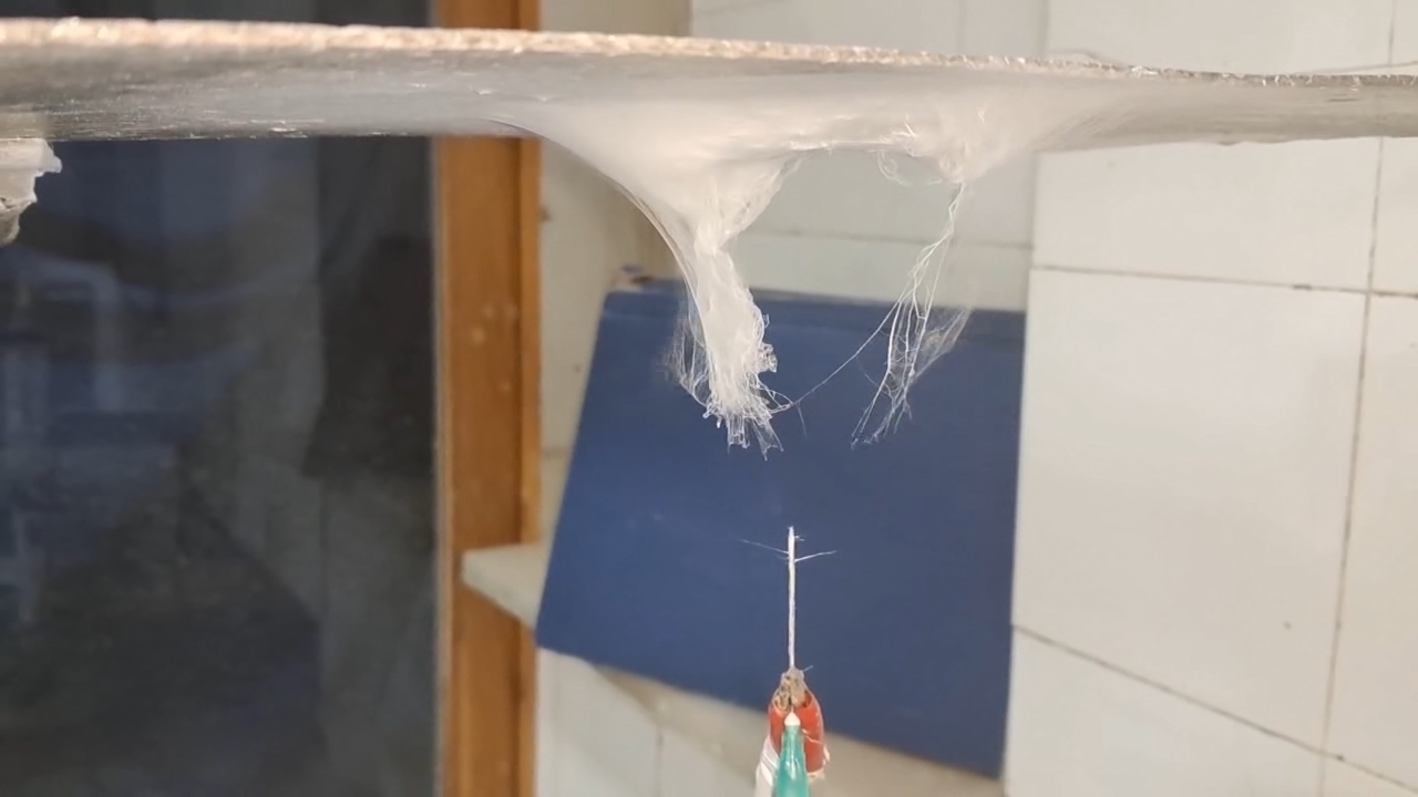 Electrospinning: Solutions of Polystyrene and Polyvinylidene Difluoride in Dimethylformamide